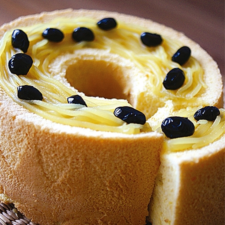 豊かな風味！マロンのしっとりシフォンケーキ - あんこレシピ.com
